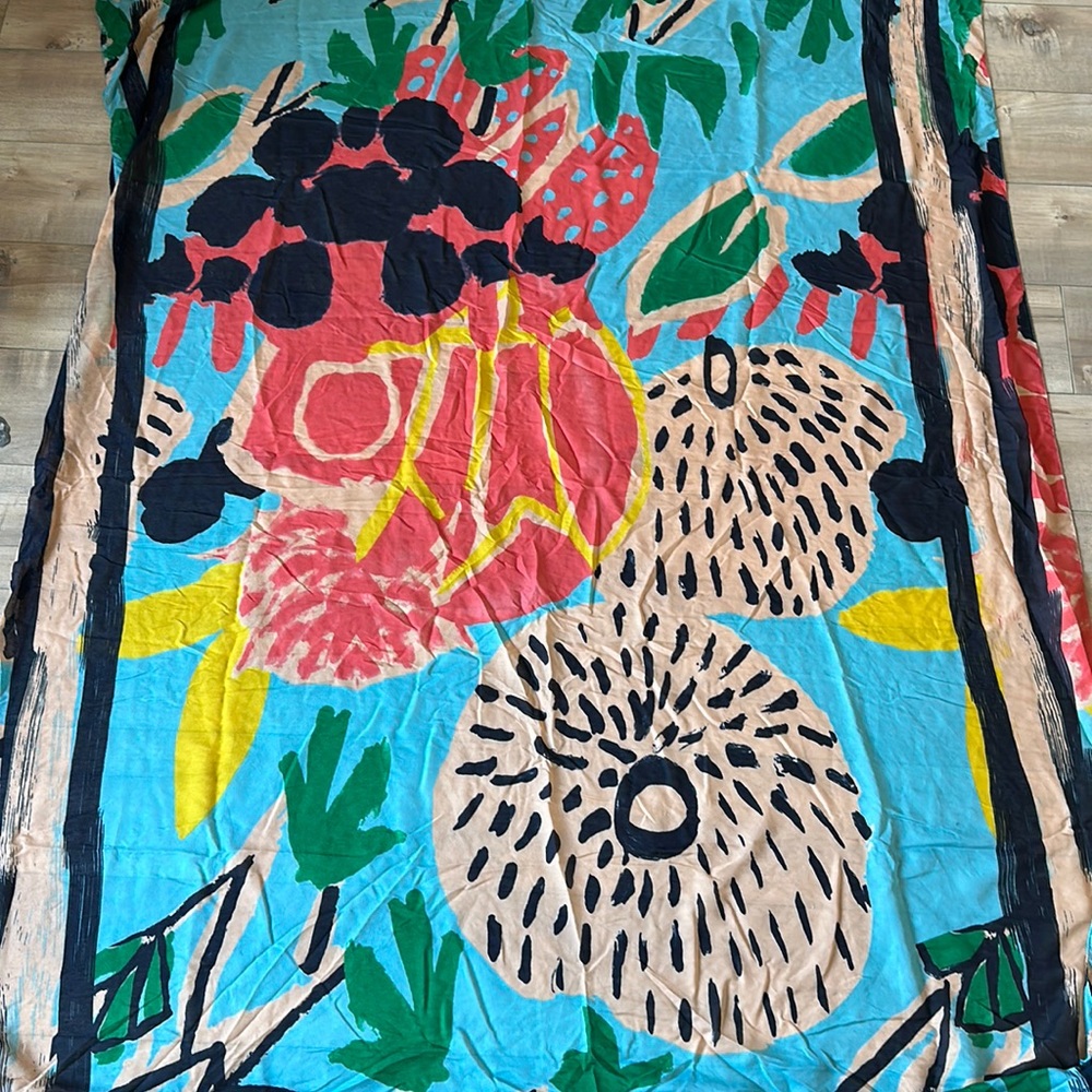 Zara Colorful Scarf/Wrap Raw Hem
